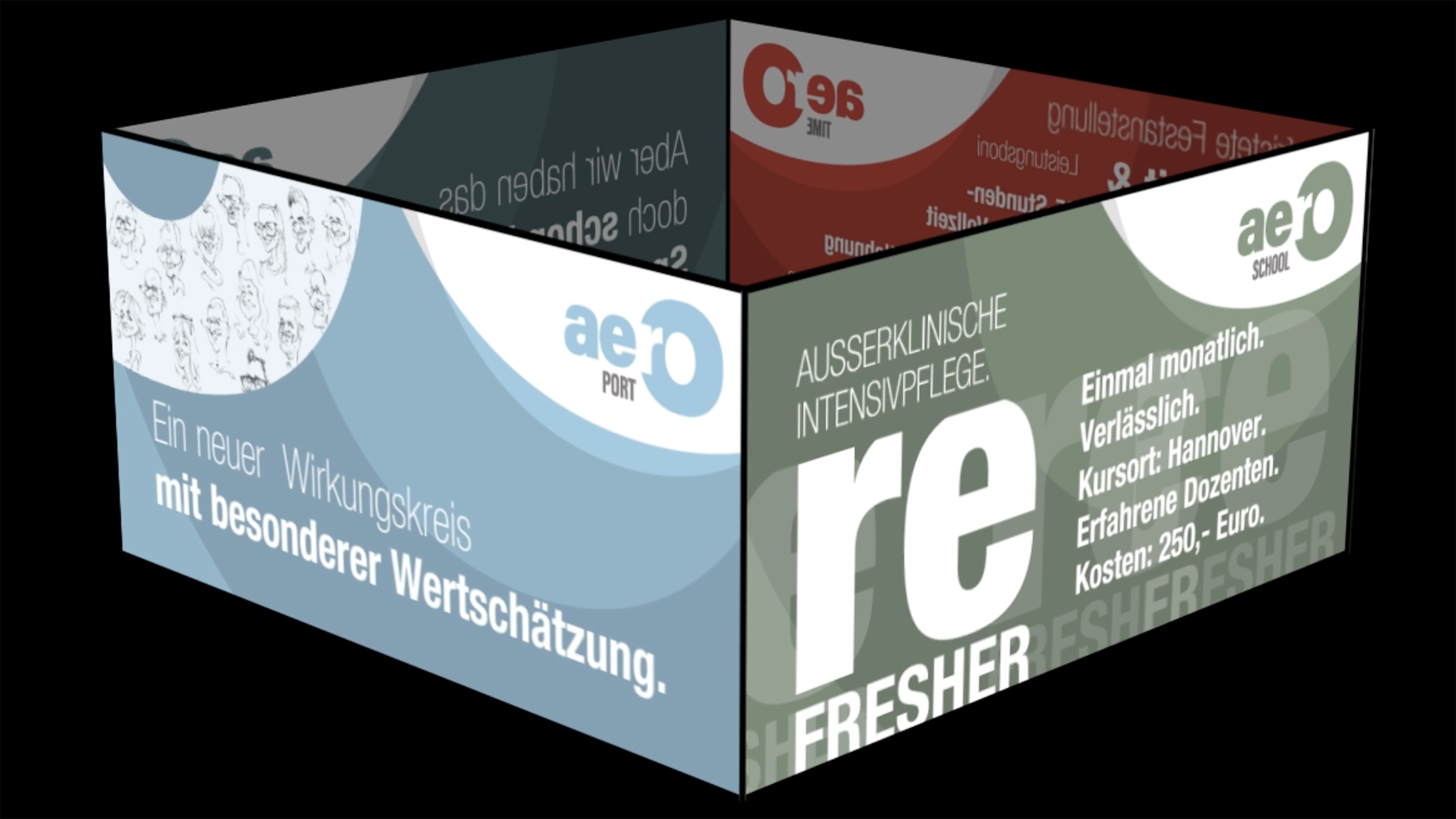 Frame aus einer Messeanimation für die AeroGroup.